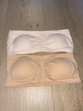 Seamless Strapless Bandeau Duo - Blush and Nude